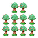 Durable Micro Landscape Resin Miniature Ornament Garden DIY Apple Tree Statue Home Garden Outdoor Decor Pack of 10PCS Green