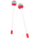 2Pcs Plastic Mallet Drumstick Beater for Drum Matching Percussion Instrument
