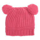 Baby Toddler Soft Comfortable Stretchable Beanie Warm Earflap Ball Hat Cap Pink