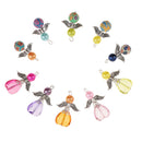 10 Pieces Mixed Angel Charms Pendants Faceted Acrylic Heart Beads Clay Beads Alloy Wings fit Necklace Earring Bracelet Crafts DIY Findings