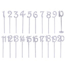 Freestanding Wooden Table Numbers 1-20 Stick Base Set Wedding Birthday Party Pack of 20
