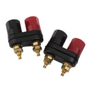 2pcs Double Gold-plated Terminal 4mm Banana Plug Power Amplifier Speakers