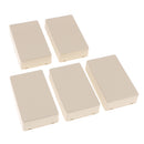 5Pieces Plastic Electronic Enclosure Project Covers Cases Box 60x25x100mm Waterproof White