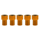 Ultra light Convenient Easy To Install Presta To Schrader Valve Adapter PACK OF 5PCS 0.63 inch Gold