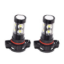 2 Piece H16 5202 PS24W Car Fog Light Auto LED Driving Daytime Running Light DRL Bulbs 30w Projection 6000k Super Bright White