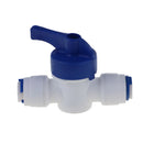 Inline Tap 1/4"OD POM Ball Valve Quick Connect Switch for Water Purifier