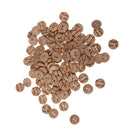 Pack of 100 Round Shape Wooden Buttons Embellishments for Sewing and Crafts 13mm