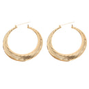 Women Gold Tone Lady's 70mm Hoop Earrings Big Circle Earrings Jewelry Gift