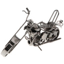 Old-fashioned Motorcycle Motorbike Nuts Bolts Model Metalcraft Home Decor Ornament Collection Toy Gifts - Black