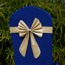 Elastic Sash Band Chair Back Wedding Bowknot Bow Ribbon Decoration for Hotel Restaurant Wedding Party Chair Decor Champagne