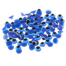 100 Pieces 6mm Dolls Safety Eyes Plastic Eyeball for Bear Animal Puppet Toy Doll Crafts Mask Halloween Prop Blue