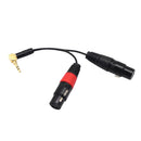 Dual 3 Pin XLR Female to Right Angle 3.5mm Stereo Jack Mic Audio Cord Cable