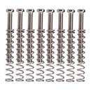 Pack of 8 Metal Humbucker Double Coil Pickup Frame Screws Springs for Electric Guitar Replacement Parts Silver