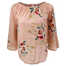 Women Girls Ladies Summer Casual Floral Print Off Shoulder Top Clothing Accessory M