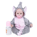 Real Life 17inch Reborn Sleeping Baby Doll Fake Toddler Doll - Silicone Head Full Limbs & Cotton Body