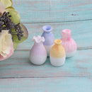 Dollhouse Miniatures Colourful Ceramic Porcelain Vases 4Pcs Set for 1/12 Scale Home Decoration
