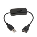 USB Etension Cable with on/off Rocker Switch Power Control Toggle for LED