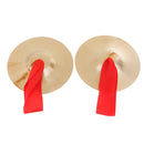1 Pair Hand Cymbal Hand Percussion Instruments Chinese Gong Performance Practice Parts 5.9inch