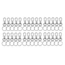 50 Sets Silver Plated Metal Swivel Lobster Clasps Lanyard Snap Hook Lobster Clasp Clip with Key Rings Jewelry Findings Clasps for DIY Key Rings Crafts
