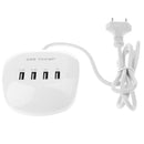 Portable 4 Ports USB Charger Adapter Fast Charging Power Supply EU Plug