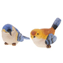 Resin 3'' Blue Bird Figurines Home Garden Ornament Decor - Assorted Set of 2