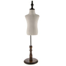 Detachable Kids Mannequin Torso Body Dress Form with Wood Stand, Medium Size,Adjustable Height, for Dress Clothing Display Beige