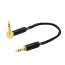 3.5mm Jack 90Â° Male To Male Car Aux Auxiliary Stereo Audio Cable 20cm Black