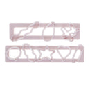 2 Pieces Hollow Plastic Mold Fondant Moulds for Cake Decorating DIY Craft