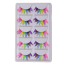 5 Pairs Fashion Colourful False Eyelashes Long Eye Lashes for Costume Party Dancing Party