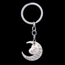 Silver Family Name Moon & Heart Key Ring Chain Keyring Xmas Gifts--son