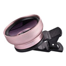 0.45X Professional HD Camera Lens Kit 2 in 1 Wide Angle Lens Clip On Phone Lens for iPhone or Android Rose Gold