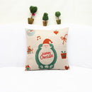 Christmas Santa Claus Cotton Linen Throw Pillow Case Cushion Cover Decor Car Sofa Seat Decor