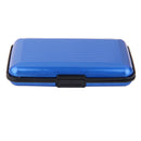 Mini Waterproof Striped Aluminum Metal ID Credit Card Holder - Blue