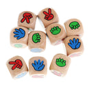 10 pieces Fashion Funny Rock Paper Scissors Gambling Game Drinking Decider Dice Gift