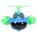 Plastic Blue Pull Back Assembled Airplane Model Children Educational Toys