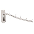 5-hook Stainless Steel Wall Mount Hook Hanger Rack for Clothes Coat Towel