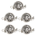 5 Pieces White K Plated Box Clasps Filigree Charms Switch Beads Beads 1.5 x 1 x 0.3 cm Jewelry Connectors for Valentine Craft Bracelet Findings Jewelry Craft Making