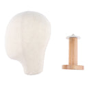 Moveable 21 inch Canvas Mannequin Head Wig Hat Making Display Holder With Stand for Retail Store Displaying