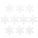 Pack of 10 Acrylic Clear Snowflake with hole Christmas Winter Tree Hanging Ornaments 3cm