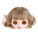 White Skin Faceplate Head W. Wig Hair For 12'' RBL Neo Blythe Doll Custom