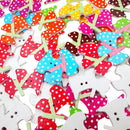 50 Pieces Wooden Assorted Dog Cartoon Buttons 2-Hole Embellishments Crafts Sewing