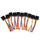 10Pcs Car Motor 12V 80A AMP Duty Relay Harness Socket 5Pin 5 Wire