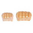 2pcs 1/12 Dollhouse Miniature Fruits and Vegetables Bamboo Baskets Home Ornament Supply