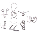 7pcs/set Metal Wire Puzzle Brain Teser Magic Rings Puzzle for Children Adults Students Toy Gift