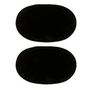 Pair of Suede Fabric Pre-Punched Patches For Alterations Repair Decorations Clothing DIY Black