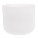 Crystal Singing Bowl C Note for Root Chakra Frosted Quartz 7 Inch White Perfect Sound