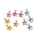 10 Piece Mixed Color Alloy Star Shape Pendants Charms Jewelry Making Findings