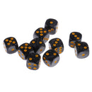 10pcs/Pack Plastic Six Sided Dice D6 for Party Bar Game Accessory Black