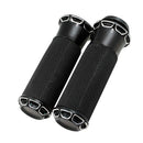 Heavy Duty CNC Billet Edge Cut 1'' Handlebar Hand Grips for Harley Sportster Dyna Softail Touring