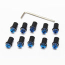 10PCS Motorcycle Windscreen Screws Windshield Fairing Bolts for Yamaha Kawasaki Blue